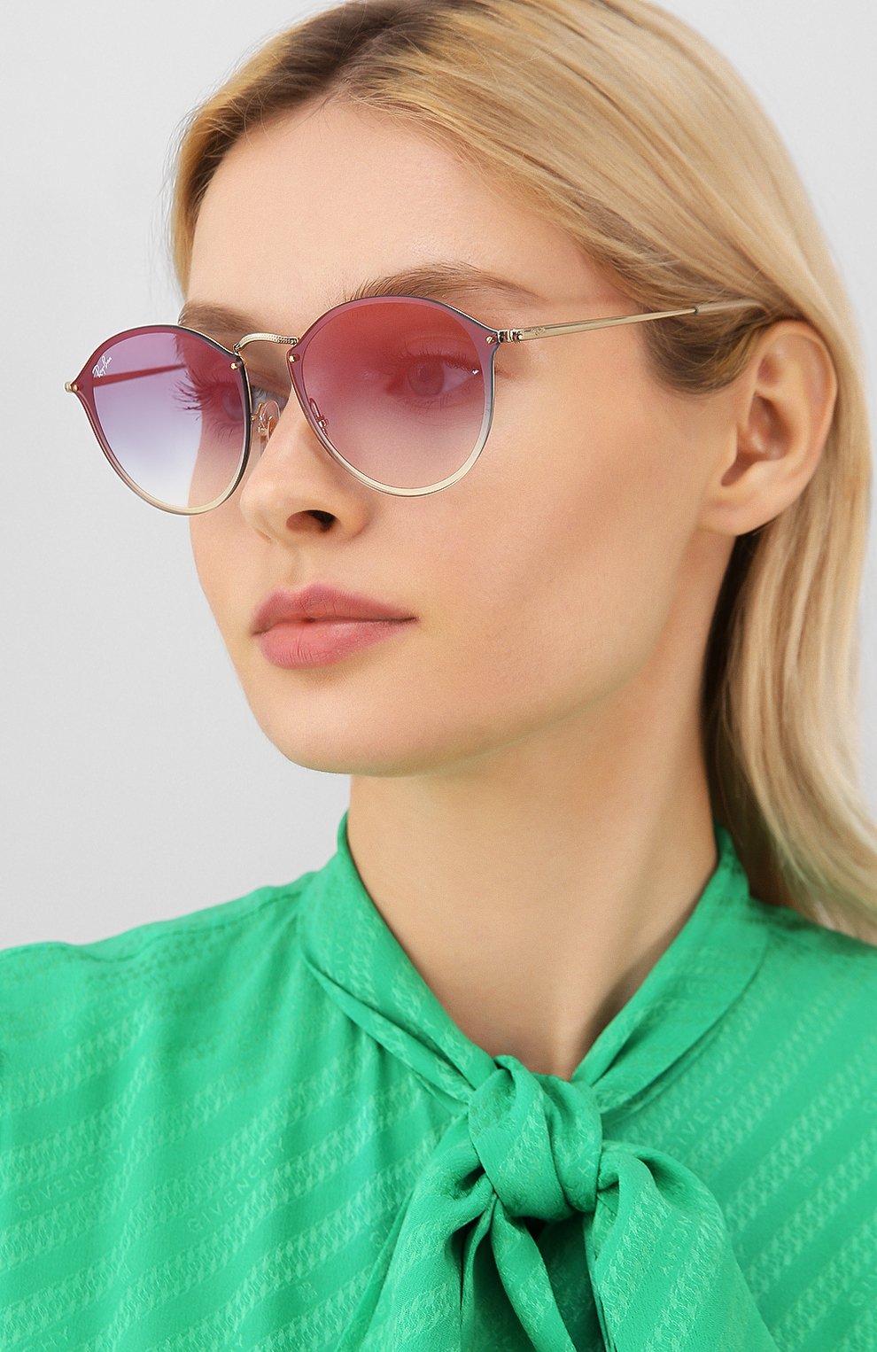 Женские солнцезащитные очки RAY-BAN золотого цвета по цене 15000 руб., арт. 3574N-001/X0 | Фото 2 Женские солнцезащитные очки RAY-BAN золотого цвета, арт. 3574N-001/X0 | Фото 2