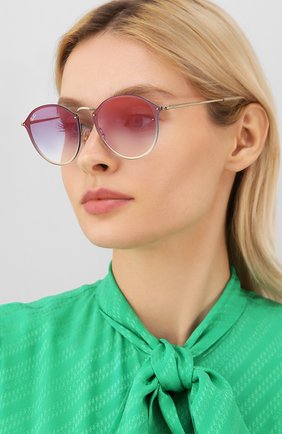 Женские солнцезащитные очки RAY-BAN золотого цвета по цене 15000 руб., арт. 3574N-001/X0 | Фото 2 Женские солнцезащитные очки RAY-BAN золотого цвета, арт. 3574N-001/X0 | Фото 2