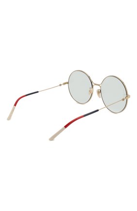 Женские солнцезащитные очки GUCCI голубого цвета по цене 26450 руб., арт. GG0395 006 | Фото 4 Женские солнцезащитные очки GUCCI голубого цвета, арт. GG0395 006 | Фото 4