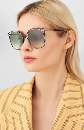 Женские солнцезащитные очки RAG&BONE зеленого цвета по цене 25650 руб., арт. RNB1023 PEF | Фото 2 Женские солнцезащитные очки RAG&BONE зеленого цвета, арт. RNB1023 PEF | Фото 2