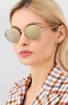Женские солнцезащитные очки ELIE SAAB серого цвета по цене 32700 руб., арт. 039 J5G | Фото 2 Женские солнцезащитные очки ELIE SAAB серого цвета, арт. 039 J5G | Фото 2