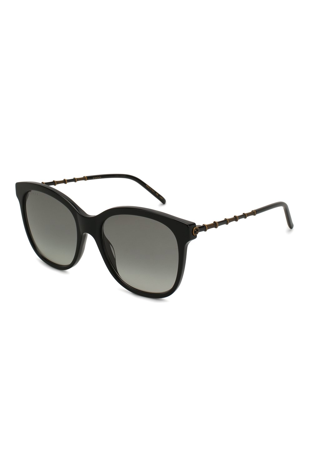 Женские солнцезащитные очки GUCCI черного цвета, арт. GG0654S 001 | Фото 1