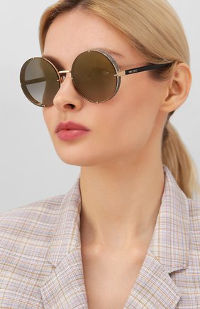 Женские солнцезащитные очки JIMMY CHOO серого цвета по цене 29600 руб., арт. LIL0 RHL | Фото 2 Женские солнцезащитные очки JIMMY CHOO серого цвета, арт. LIL0 RHL | Фото 2