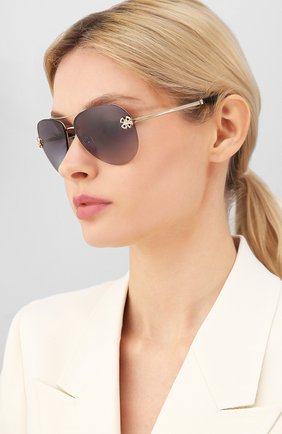 Женские солнцезащитные очки BVLGARI черного цвета по цене 23000 руб., арт. 6137B-20148G | Фото 2 Женские солнцезащитные очки BVLGARI черного цвета, арт. 6137B-20148G | Фото 2