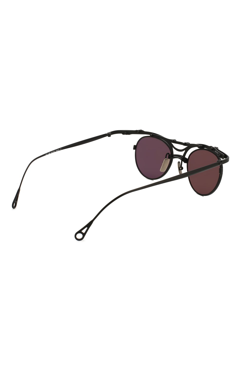 Женские солнцезащитные очки INNERRAUM черного цвета, арт. 0J1 BM GREY | Фото 4 (Тип очков: С/з; Очки форма: Креативные, Круглые; Оптика Гендер: оптика-унисекс)