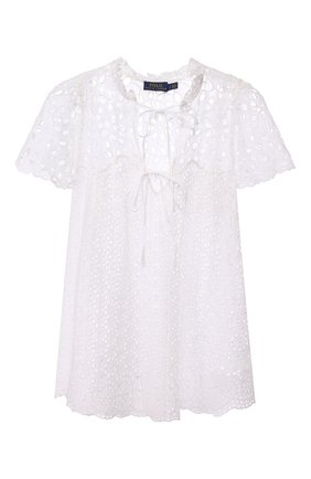Женская хлопковая блузка POLO RALPH LAUREN белого цвета по цене 21550 руб., арт. 211792572 | Фото 1 Женская хлопковая блузка POLO RALPH LAUREN белого цвета, арт. 211792572 | Фото 1