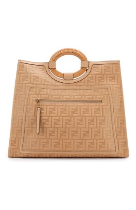 Женская сумка-тоут FENDI бежевого цвета по цене 229000 руб., арт. 8BH351 AAIJ | Фото 1 Женская сумка-тоут FENDI бежевого цвета, арт. 8BH351 AAIJ | Фото 1