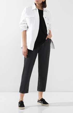 Женские текстильные кеды court classic SAINT LAURENT черного цвета по цене 35600 руб., арт. 603353/1G070 | Фото 2 Женские текстильные кеды court classic SAINT LAURENT черного цвета, арт. 603353/1G070 | Фото 2