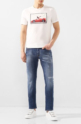 Мужская хлопковая футболка LIMITATO белого цвета по цене 14500 руб., арт. SIT TIGHT/T-SHIRT | Фото 2 Мужская хлопковая футболка LIMITATO белого цвета, арт. SIT TIGHT/T-SHIRT | Фото 2