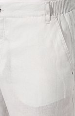 Мужские льняные брюки ZILLI светло-серого цвета, арт. M0T-D0181-LIN01/R001 | Фото 5 (Длина (брюки, джинсы): Стандартные; Случай: Повседневный; Региональные ограничения белый список (Axapta Mercury): RU; Материал внешний: Лен; Стили: Кэжуэл)