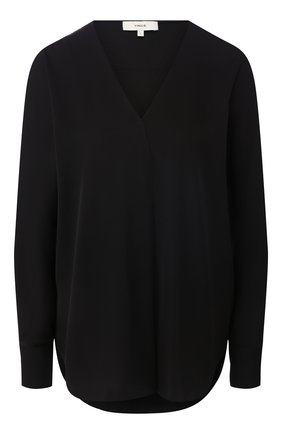Женская шелковая рубашка VINCE черного цвета по цене 27400 руб., арт. V649012271 | Фото 1 Женская шелковая рубашка VINCE черного цвета, арт. V649012271 | Фото 1