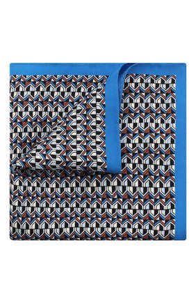 Мужской шелковый платок ETON синего цвета, арт. A000 32485 | Фото 1 (Материал: Текстиль, Шелк)