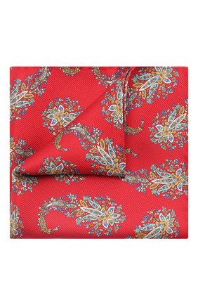 Мужской шелковый платок ETON красного цвета, арт. A000 32463 | Фото 1 (Материал: Текстиль, Шелк)