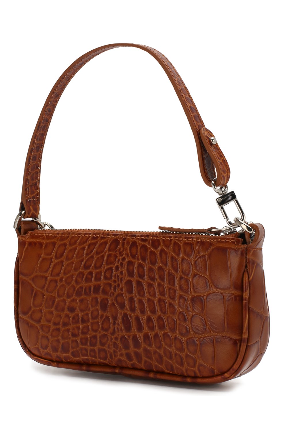 Женская сумка rachel mini BY FAR коричневого цвета, арт. 20CRMIRATNDSMA | Фото 3 (Сумки-технические: Сумки top-handle; Материал: Натуральная кожа; Размер: mini)