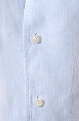 Мужская льняная рубашка ETON голубого цвета, арт. 1000 01160 | Фото 5 (Воротник: Акула; Рукава: Короткие; Случай: Повседневный; Длина (для топов): Стандартные; Материал внешний: Лен; Принт: Однотонные; Мужское Кросс-КТ: Рубашка-одежда)