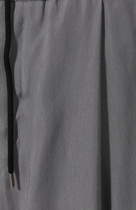 Мужские шорты GIORGIO ARMANI серого цвета, арт. 9SGPB003/T00AB | Фото 5 (Материал внешний: Купро, Растительное волокно; Мужское Кросс-КТ: Шорты-одежда; Принт: Без принта; Длина Шорты М: Ниже колена; Стили: Кэжуэл)