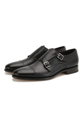 Мужские кожаные монки SANTONI синего цвета по цене 63850 руб., арт. MCBN17125PC2NUTAU45 | Фото 1 Мужские кожаные монки SANTONI синего цвета, арт. MCBN17125PC2NUTAU45 | Фото 1