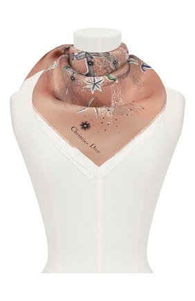 Женский шелковый платок dior sky map DIOR розового цвета по цене 24000 руб., арт. 01DSM070I604C407 | Фото 2 Женский шелковый платок dior sky map DIOR розового цвета, арт. 01DSM070I604C407 | Фото 2