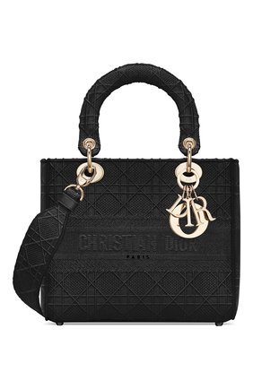 Женская сумка lady d-lite DIOR черного цвета по цене 315000 руб., арт. M0565OREYM989 | Фото 1 Женская сумка lady d-lite DIOR черного цвета, арт. M0565OREYM989 | Фото 1