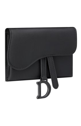 Женские кожаный кошелек на цепочке saddle mini DIOR черного цвета по цене 59400 руб., арт. S5654SLLOM989 | Фото 2 Женские кожаный кошелек на цепочке saddle mini DIOR черного цвета, арт. S5654SLLOM989 | Фото 2