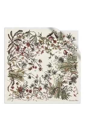 Женский шелковый платок le jardin sauvage DIOR белого цвета по цене 14800 руб., арт. 02JAS055I602C086 | Фото 2 Женский шелковый платок le jardin sauvage DIOR белого цвета, арт. 02JAS055I602C086 | Фото 2