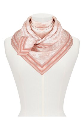 Женский шелковый платок dioriviera toile de jouy DIOR розового цвета по цене 32000 руб., арт. 91JOU090I601C418 | Фото 2 Женский шелковый платок dioriviera toile de jouy DIOR розового цвета, арт. 91JOU090I601C418 | Фото 2