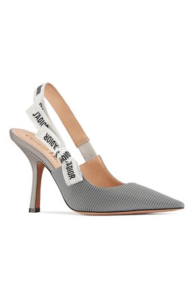 Женская текстильные туфли j'adior DIOR серого цвета по цене 69500 руб., арт. KCC201TFLS33G | Фото 2 Женская текстильные туфли j'adior DIOR серого цвета, арт. KCC201TFLS33G | Фото 2