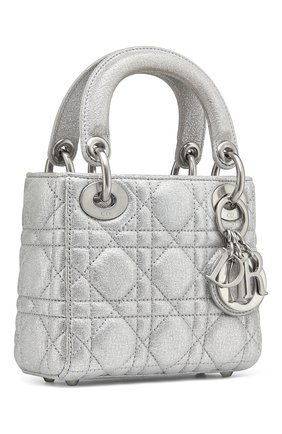 Детская сумка lady nano DIOR серебряного цвета по цене 197000 руб., арт. M0514LDALM090 | Фото 2 Детская сумка lady nano DIOR серебряного цвета, арт. M0514LDALM090 | Фото 2