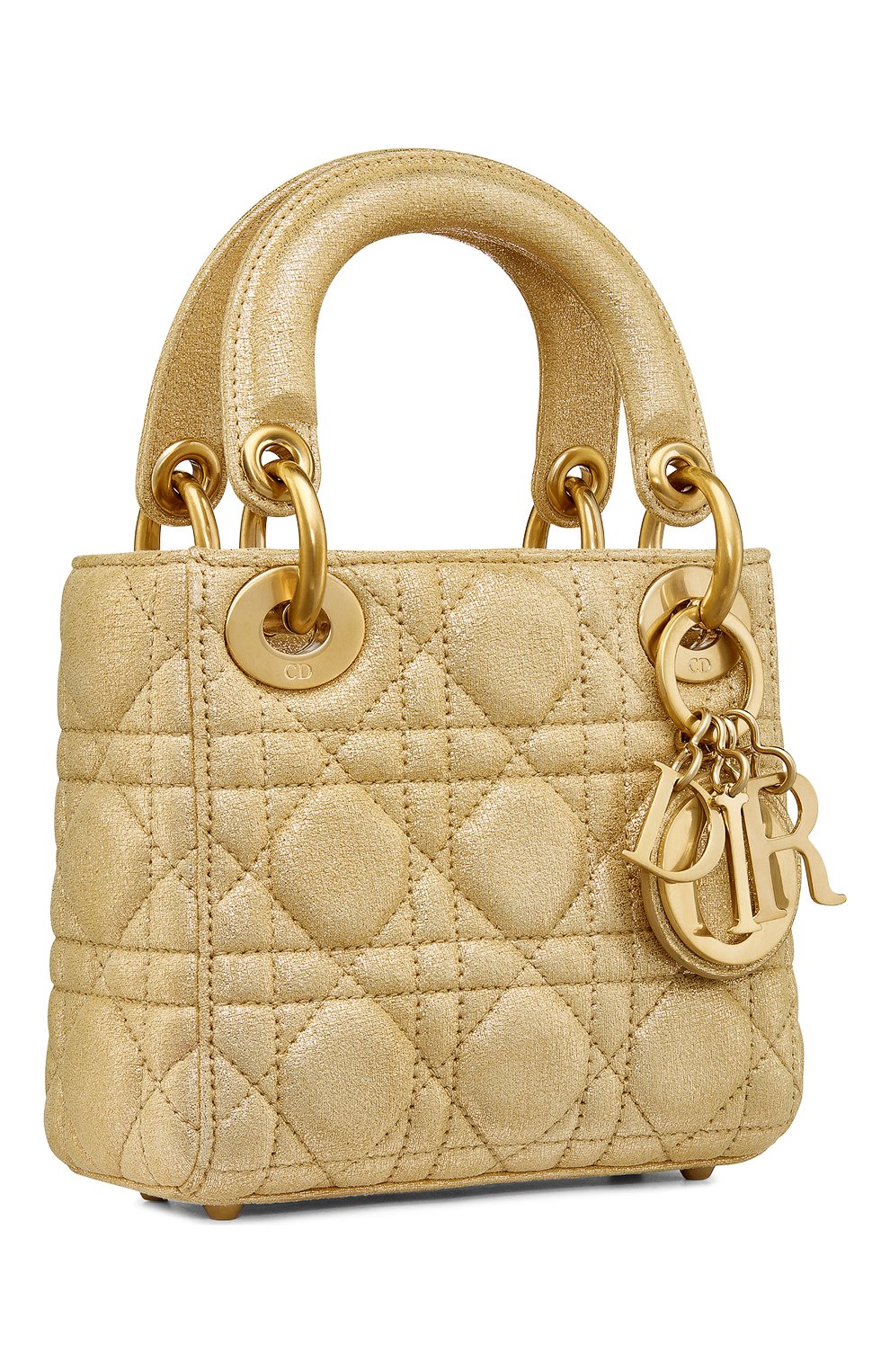 Детская сумка lady nano DIOR золотого цвета по цене 264000 руб., арт. M0514MDALM07J | Фото 2 Детская сумка lady nano DIOR золотого цвета, арт. M0514MDALM07J | Фото 2