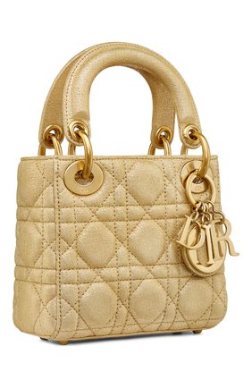 Детская сумка lady nano DIOR золотого цвета по цене 197000 руб., арт. M0514MDALM07J | Фото 2 Детская сумка lady nano DIOR золотого цвета, арт. M0514MDALM07J | Фото 2