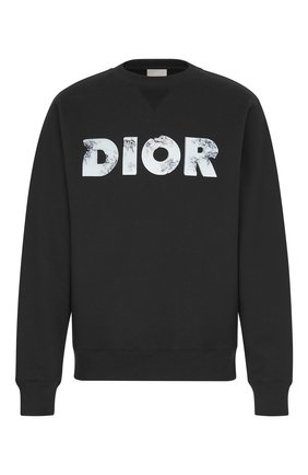 Мужской хлопковый свитшот DIOR черного цвета по цене 63000 руб., арт. 023J604A0531C988 | Фото 1 Мужской хлопковый свитшот DIOR черного цвета, арт. 023J604A0531C988 | Фото 1