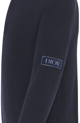 Мужской шерстяной свитер DIOR темно-синего цвета по цене 99000 руб., арт. 013M609AT079C540 | Фото 2 Мужской шерстяной свитер DIOR темно-синего цвета, арт. 013M609AT079C540 | Фото 2