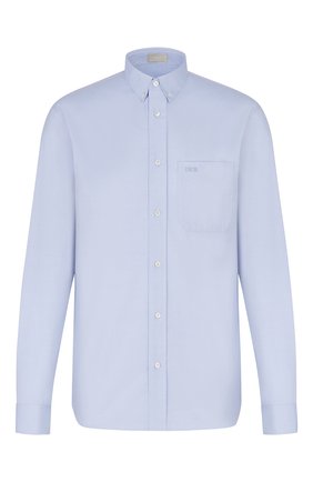 Мужская хлопковая рубашка DIOR синего цвета по цене 47500 руб., арт. 013C530A4738C500 | Фото 1 Мужская хлопковая рубашка DIOR синего цвета, арт. 013C530A4738C500 | Фото 1