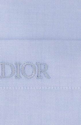 Мужская хлопковая рубашка DIOR синего цвета по цене 47500 руб., арт. 013C530A4738C500 | Фото 2 Мужская хлопковая рубашка DIOR синего цвета, арт. 013C530A4738C500 | Фото 2