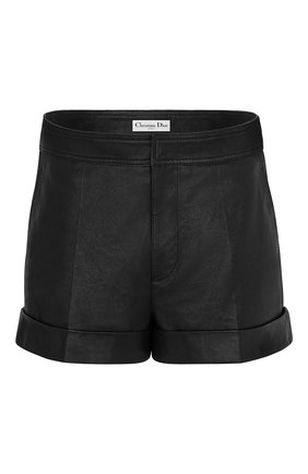 Женские кожаные шорты DIOR черного цвета по цене 195000 руб., арт. 025P10AL010X9000 | Фото 1 Женские кожаные шорты DIOR черного цвета, арт. 025P10AL010X9000 | Фото 1