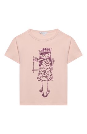 Детская хлопковая футболка MARC JACOBS (THE) розового цвета по цене 4800 руб., арт. W15489 | Фото 1 Детская хлопковая футболка MARC JACOBS (THE) розового цвета, арт. W15489 | Фото 1