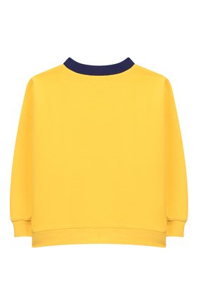 Детский хлопковый свитшот MINI RODINI желтого цвета по цене 7210 руб., арт. 20220162 | Фото 2 Детский хлопковый свитшот MINI RODINI желтого цвета, арт. 20220162 | Фото 2