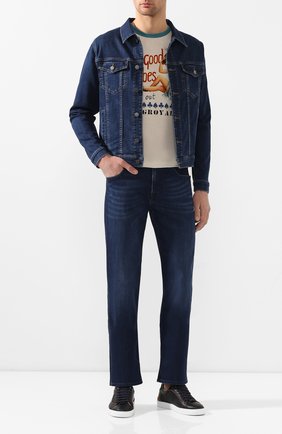 Мужская джинсовая куртка 7 FOR ALL MANKIND синего цвета по цене 23250 руб., арт. JSK5R750DB | Фото 2 Мужская джинсовая куртка 7 FOR ALL MANKIND синего цвета, арт. JSK5R750DB | Фото 2