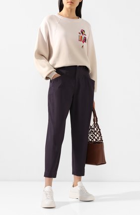 Женская хлопковый свитшот ISABEL MARANT кремвого цвета по цене 25700 руб., арт. SW0240-20E044I/BELEM | Фото 2 Женская хлопковый свитшот ISABEL MARANT кремвого цвета, арт. SW0240-20E044I/BELEM | Фото 2