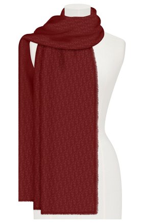 Женская кашемировая шаль dior oblique DIOR бордового цвета по цене 94000 руб., арт. 01CDO300A050C340 | Фото 2 Женская кашемировая шаль dior oblique DIOR бордового цвета, арт. 01CDO300A050C340 | Фото 2