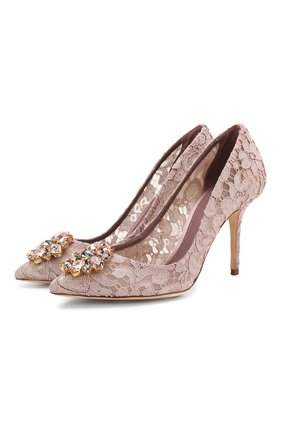 Женская текстильные туфли rainbow lace DOLCE & GABBANA розового цвета по цене 56850 руб., арт. 0112/CD0101/AL198 | Фото 1 Женская текстильные туфли rainbow lace DOLCE & GABBANA розового цвета, арт. 0112/CD0101/AL198 | Фото 1