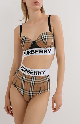 Женский плавки-бикини BURBERRY бежевого цвета по цене 29500 руб., арт. 8026702 | Фото 2 Женский плавки-бикини BURBERRY бежевого цвета, арт. 8026702 | Фото 2