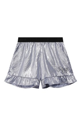 Детские шорты KENZO серебряного цвета по цене 9260 руб., арт. KQ26068 | Фото 1 Детские шорты KENZO серебряного цвета, арт. KQ26068 | Фото 1