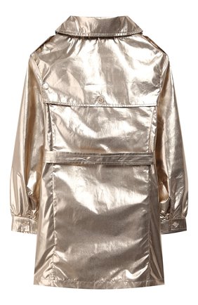 Детский тренч KARL LAGERFELD KIDS золотого цвета по цене 13990 руб., арт. Z16075 | Фото 2 Детский тренч KARL LAGERFELD KIDS золотого цвета, арт. Z16075 | Фото 2