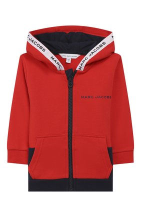 Детский комплект из кардигана и брюк MARC JACOBS (THE) красного цвета по цене 12400 руб., арт. W08070 | Фото 2 Детский комплект из кардигана и брюк MARC JACOBS (THE) красного цвета, арт. W08070 | Фото 2