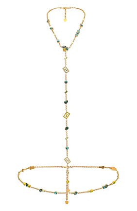 Женское нательная цепочка VERSACE зеленого цвета по цене 199500 руб., арт. DGVH566/DJMX | Фото 1 Женское нательная цепочка VERSACE зеленого цвета, арт. DGVH566/DJMX | Фото 1