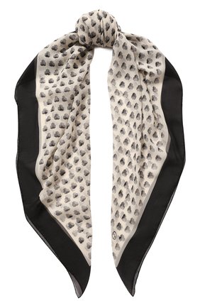 Женский шелковый платок GIORGIO ARMANI черно-белого цвета по цене 51950 руб., арт. 795307/0A125 | Фото 1 Женский шелковый платок GIORGIO ARMANI черно-белого цвета, арт. 795307/0A125 | Фото 1
