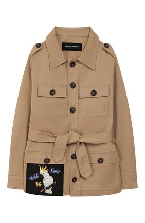 Детского куртка DOLCE & GABBANA бежевого цвета по цене 49950 руб., арт. L41E73/LT365/8-14 | Фото 1 Детского куртка DOLCE & GABBANA бежевого цвета, арт. L41E73/LT365/8-14 | Фото 1