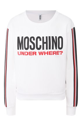 Женский хлопковый свитшот MOSCHINO UNDERWEAR WOMAN белого цвета по цене 19950 руб., арт. A1717/9012 | Фото 1 Женский хлопковый свитшот MOSCHINO UNDERWEAR WOMAN белого цвета, арт. A1717/9012 | Фото 1