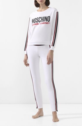 Женский хлопковый свитшот MOSCHINO UNDERWEAR WOMAN белого цвета по цене 19950 руб., арт. A1717/9012 | Фото 2 Женский хлопковый свитшот MOSCHINO UNDERWEAR WOMAN белого цвета, арт. A1717/9012 | Фото 2